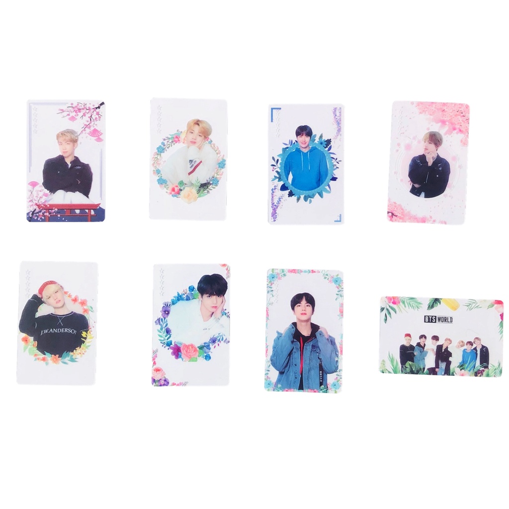 8pcs / set Kartu Foto Album BTS Bahan PVC Transparan