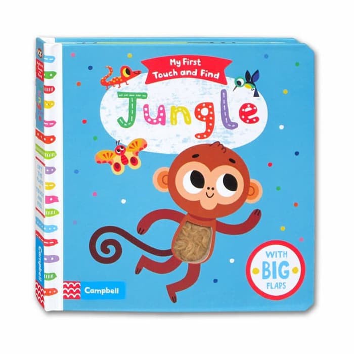 My First Touch and Find Jungle Board Book With Big Flaps