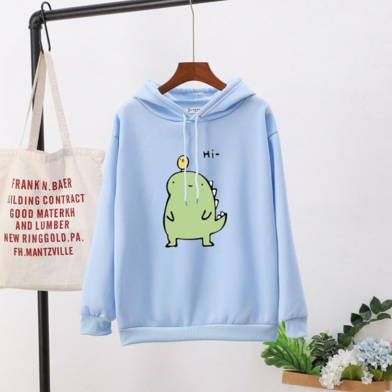 S - XXXXXL(6XL) Hoodie DINOSAUR BIGSIZE Jaket HI Dino OVERSIZE Oblong Sweatshirt Wanita Pria Jumbo Jacket Dinosaurus Hay Dino Cute