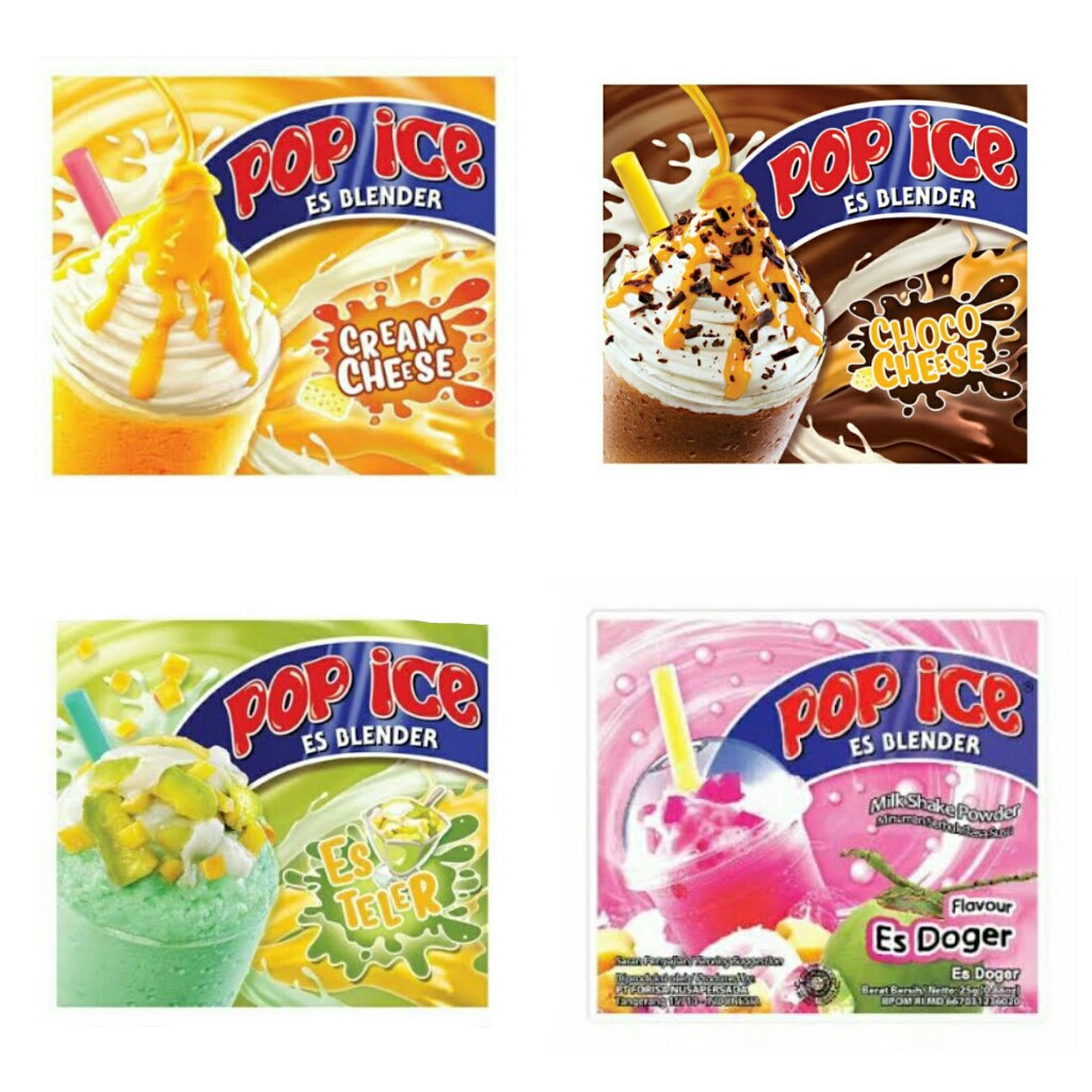 

Minuman Blender Aneka Rasa Pop Ice Renceng/Reteng