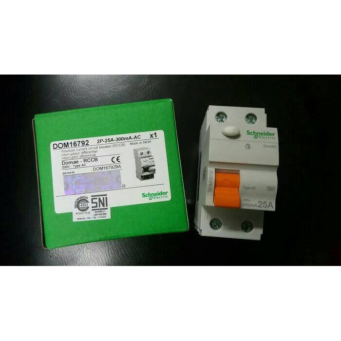 Unique schneider RCCB/ELCB 2phase 25A/ELCB 2P25A 300ma schneider