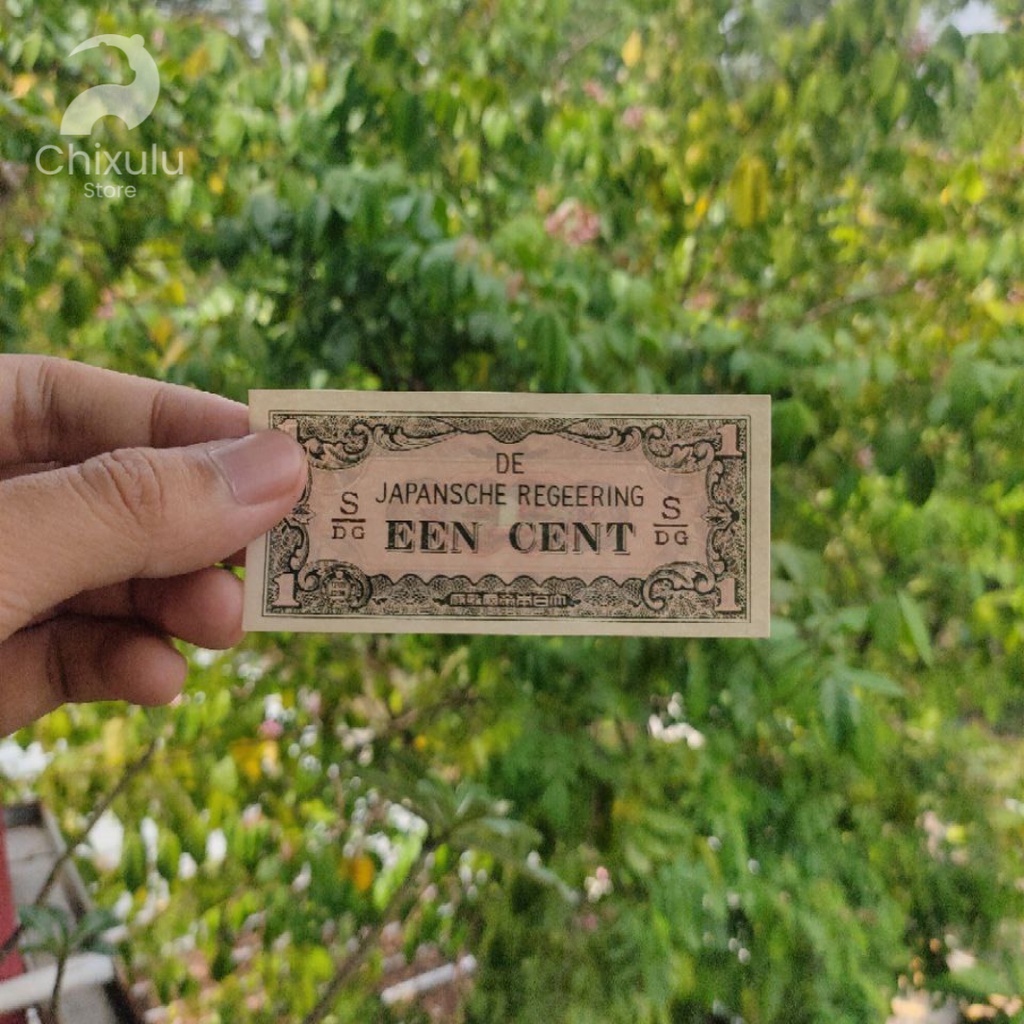Uang Kertas Kuno 1 Cent (Een Cent De Japansche Regeering) Tahun 1943an | Uang Lama Indonesia