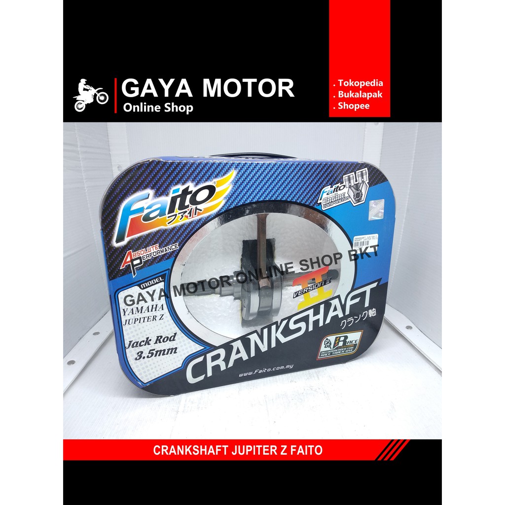 Kruk As Crankshaft Yamaha Jupiter Z Vega ZR Stroke Up 3.5mm Merk Faito Racing