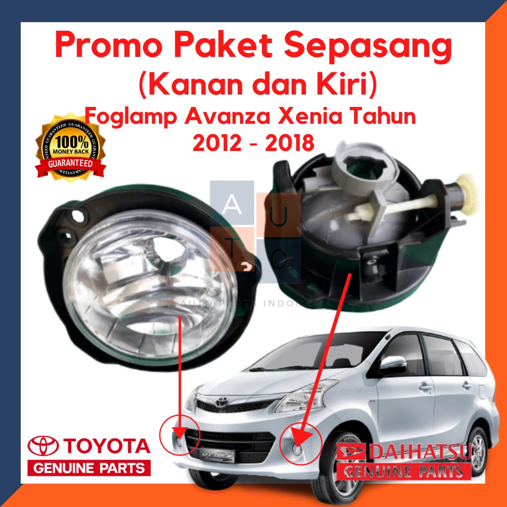 Promo Foglamp Avanza Xenia Paket Sepasang (Kanan dan Kiri) Tahun 2012 - 2018
