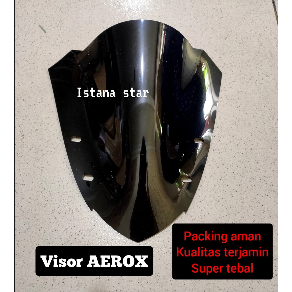 Visor Aerox 155 Riben hitan variasi aksesories motor Yamaha Aerox 155