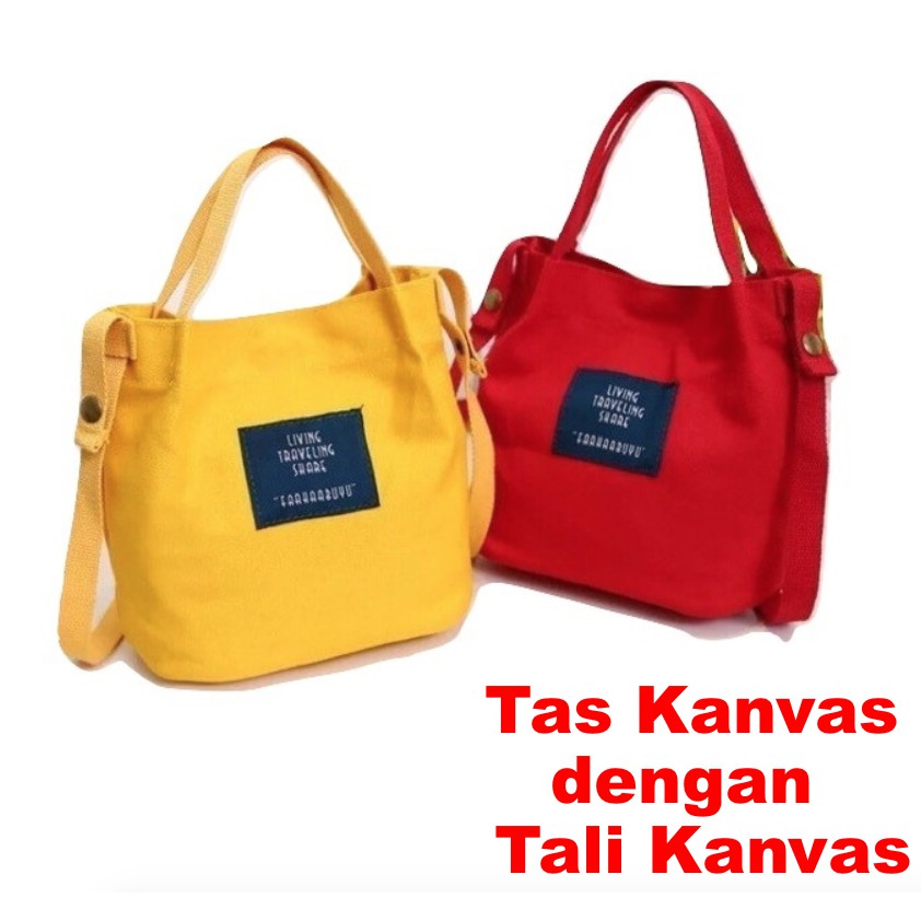 WYK21 Tas Mini Wanita Tali Kanvas Cutey Warna Polos WYK21 Tas Mini Wanita Tali Kanvas Cutey Warna Polos