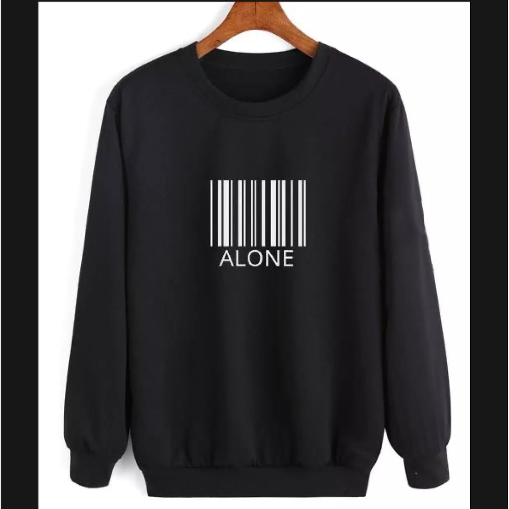 SWEATER UNISEX BARCODE ALONE//SWEATER TEBAL TERBARU,