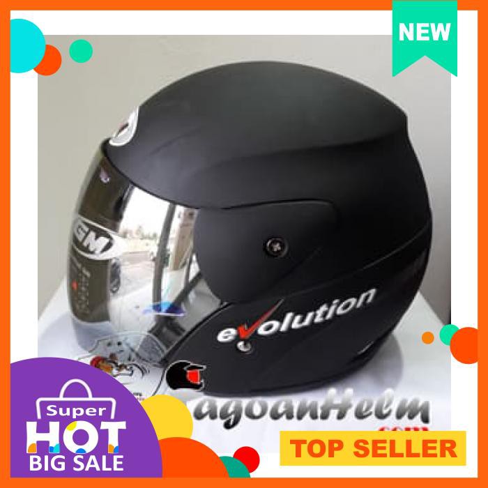 Gm Helm Evolution Solid Black Doff