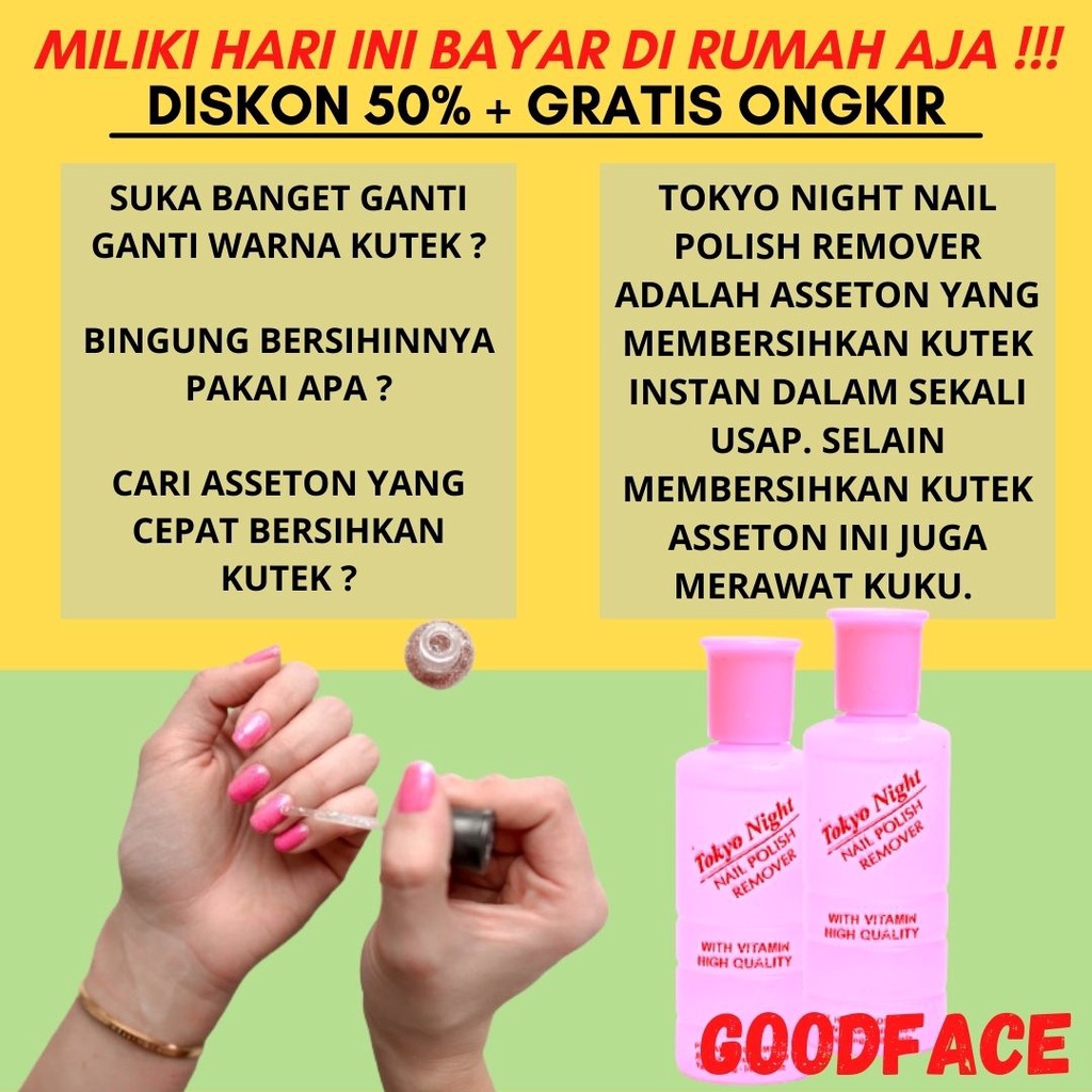 TOKYO NIGHT NAIL POLISH REMOVER 40ML PEMBERSIH KUTEK PENGHILANG KUTEK IMPORT