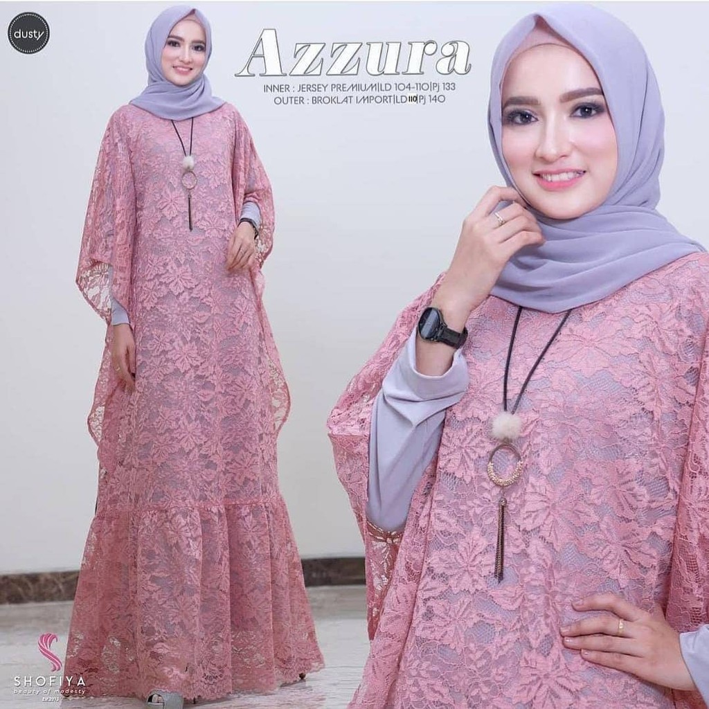 AZZURA DRESS BRUKAT || DRESS WANITA/DRESS MUSLIM/GAUN PESTA/BAJU GAMIS KONDANGAN /FASHION MUSLIM