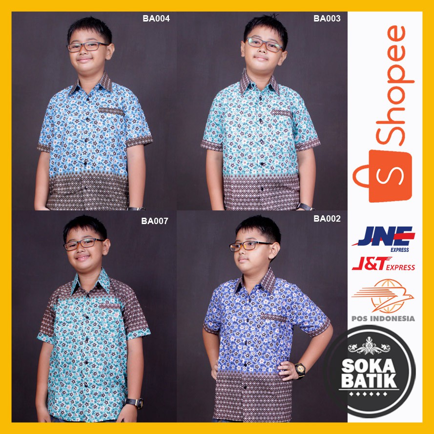 Kemeja Batik Anak Pria Bahan Halus