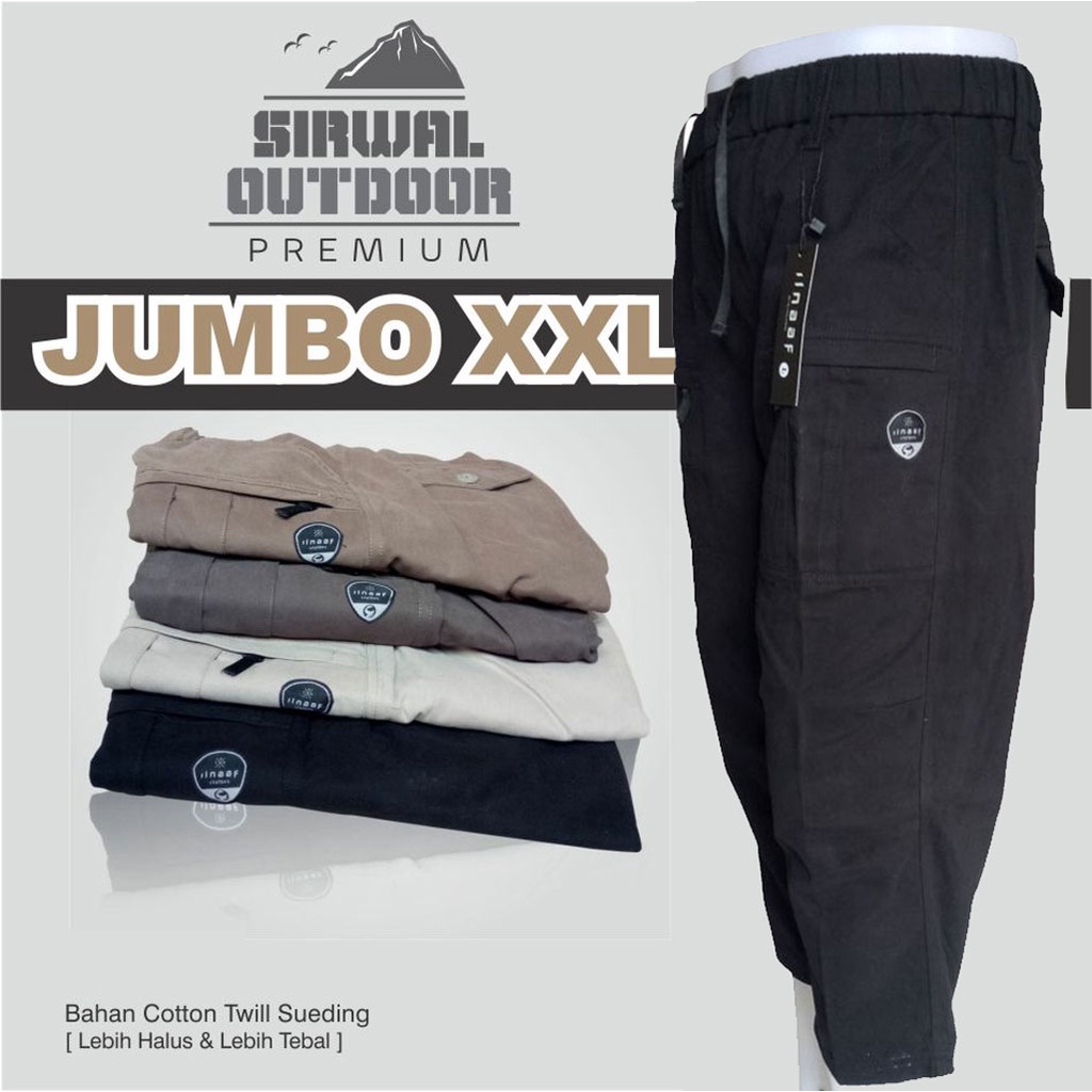 SIRWAL CARGO ILNAAF CELANA TACTICAL OUTDOOR JUMBO XXL BAHAN TWILL