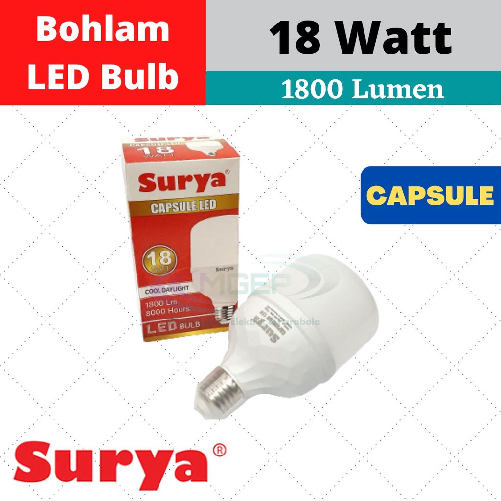 Lampu LED Surya Capsule New 18 Watt 18 W Putih Cool Daylight Original