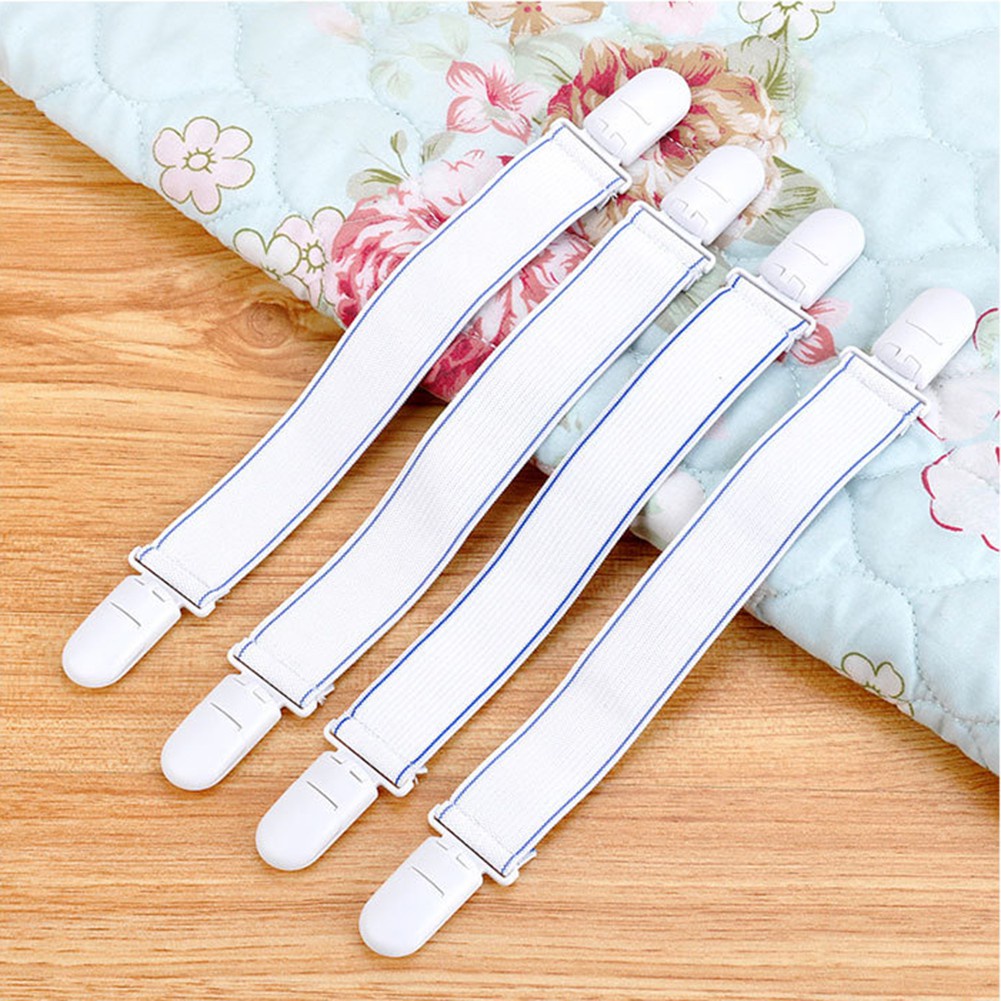 ~ PIYOSHI08 ~ Tali Karet (1 SET isi 4 PCS) Strap Pengencang Pengait Pengikat Ujung Sprei Kasur PR10