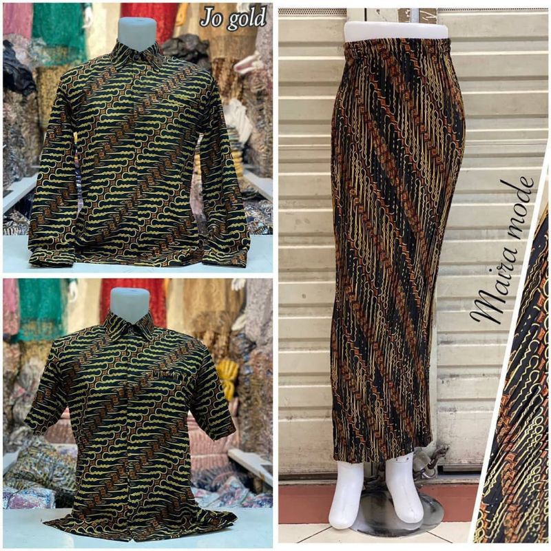 Kemeja Pria Lengan Panjang Dan Pendek Batik Couple Kebaya Rok Plisket Wisuda Nikahan