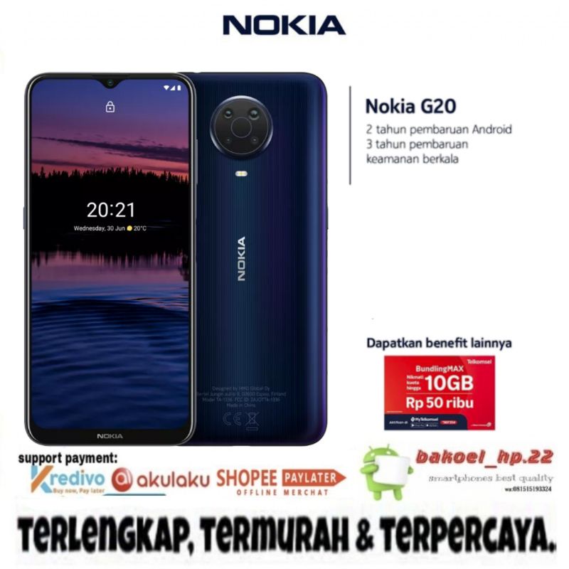 Nokia G20 4/64 GB Garansi Resmi