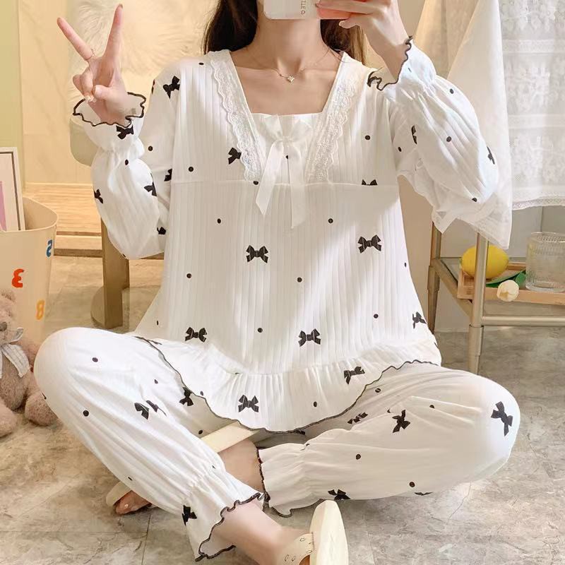Piyama Baju Tidur Wanita V-Neck  Renda PP / Baju Tidur Import Murah PREMIUM bahan Tebal Halus-3