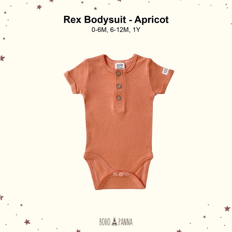 BOHOPANNA / BOHOBABY REX BODYSUIT jumper jumpsuit playsuit anak bayi-APRICOT