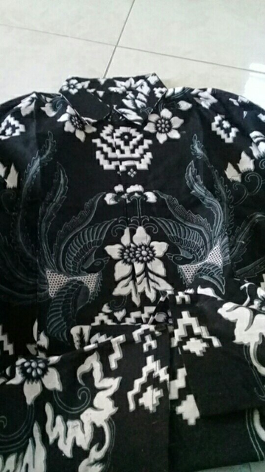 Batik Couple Gamis Brukat Kombinasi Batik Soga 2564