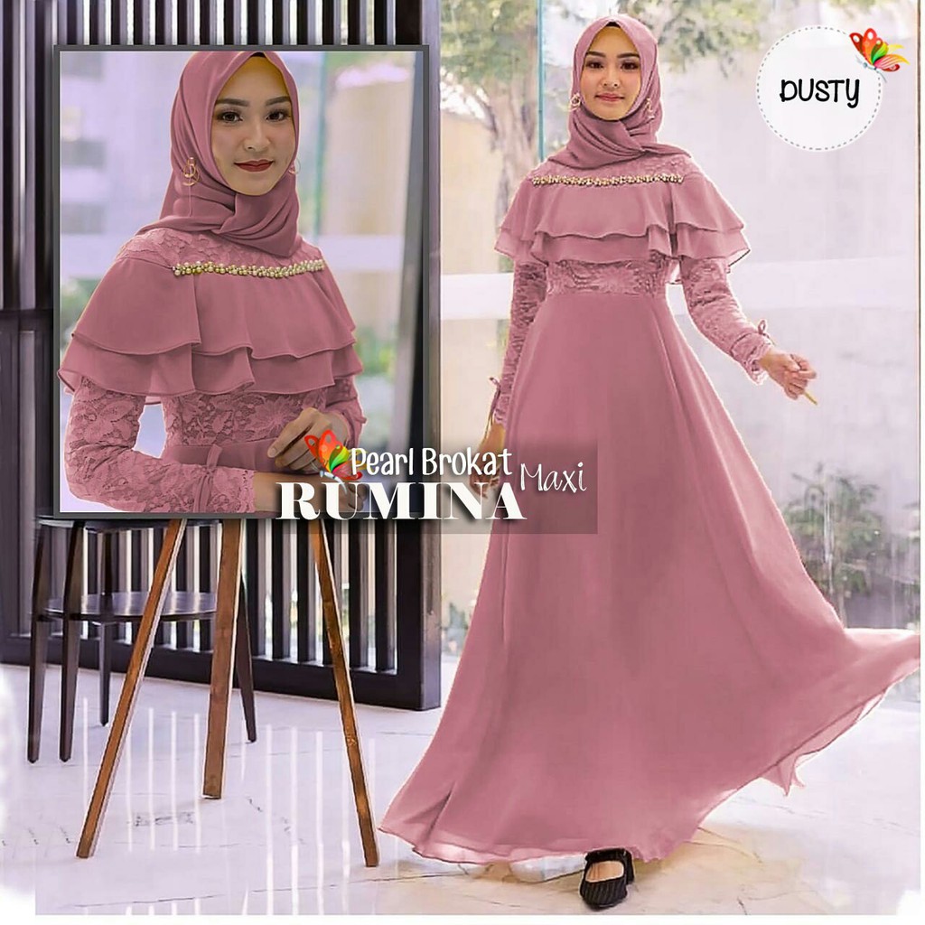 MAXI RUMINA PEARL SIZE LD104 / MAXI DRESS RUMINA READY XL