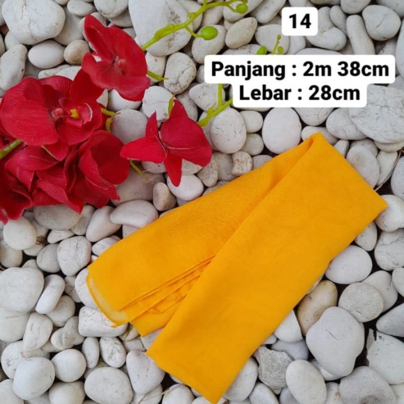 Selendang Sifon / Selendang Bali / Selendang Upacara-Kuning kunyit