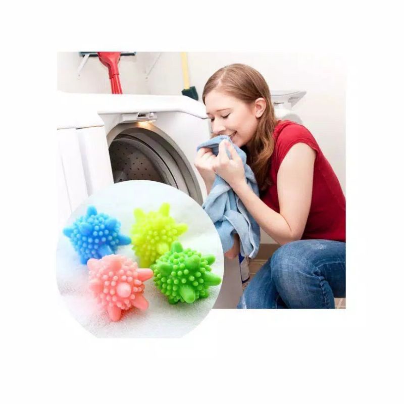 DC - MAGIC LAUNDRY BALL / BOLA KARET MESIN CUCI ALAT BANTU PEMBERSIH BAJU PAKAIAN WASHING LAUNDRY BALL