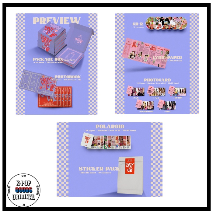 ITZY Album - CRAZY IN LOVE [ALBUM SEALED READY STOCK]