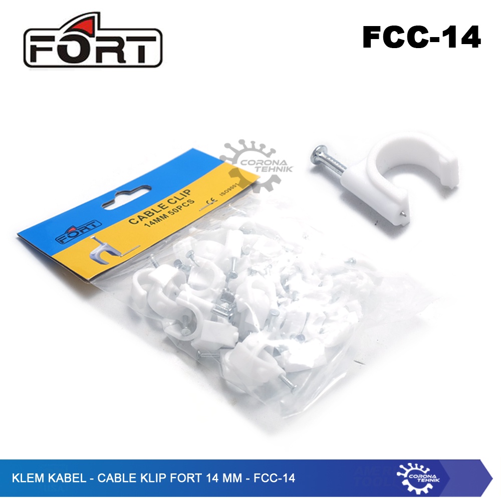 Cable Klip Fort - Klem Kabel + Paku - Klem Kabel