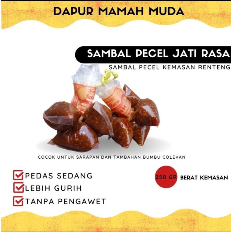 

SAMBEL PECEL KEDIRI RENTENG 250gr ISI 5/SAMBEL PECEL KHAS KEDIRI