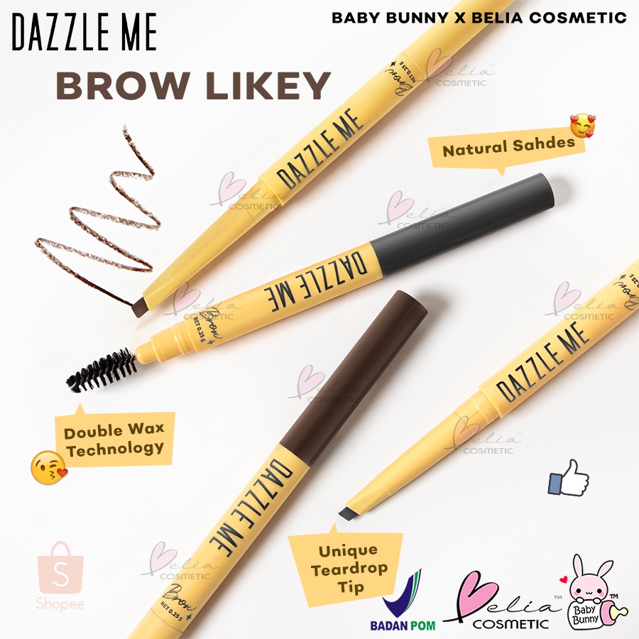 ❤ BELIA ❤ DAZZLE ME Brow Likely Automatic Eyebrow Pencil Tahan Air Long Lasting | Pensil Alis | BPOM