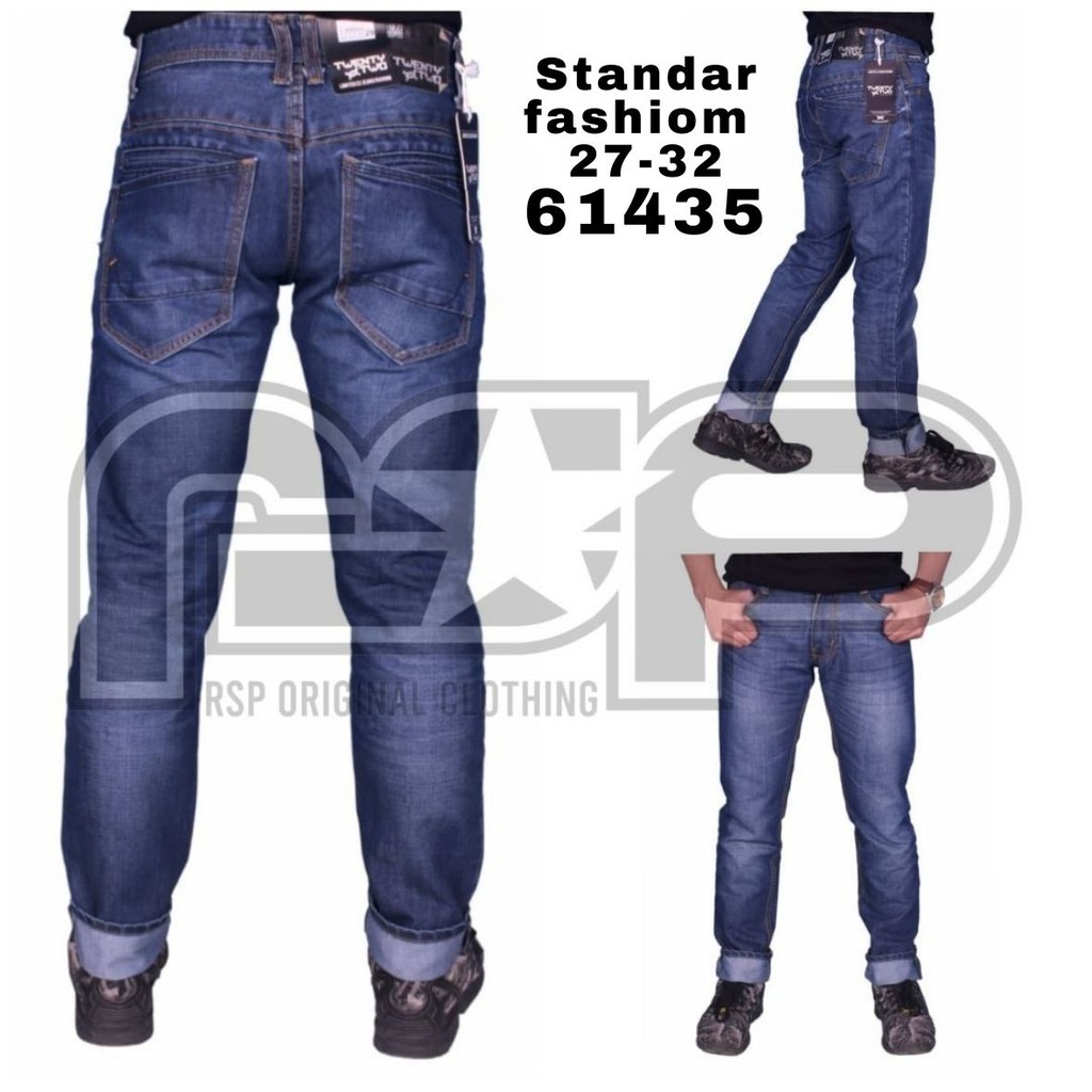 RSP OFFICIAL - Celana Panjang Jeans Pria Standar Straight Reguler Original Denim nomor no/size 27-32