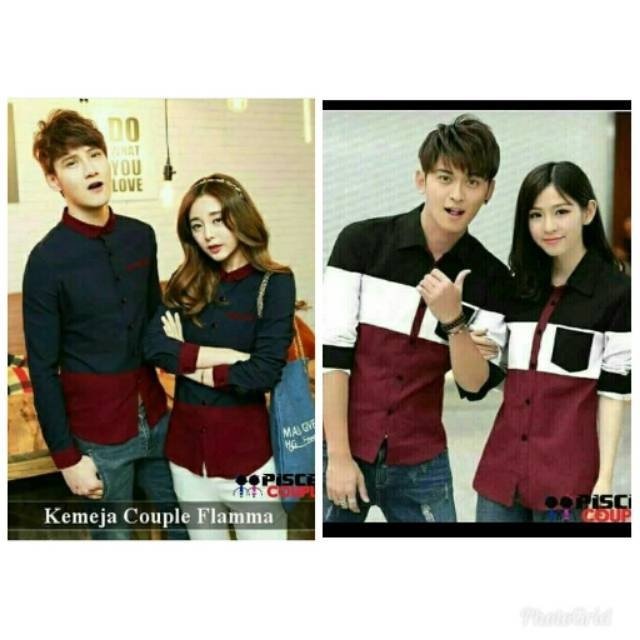 Kemeja couple/baju couple/baju pasangan/kemeja murah/kemeja couple kekinian