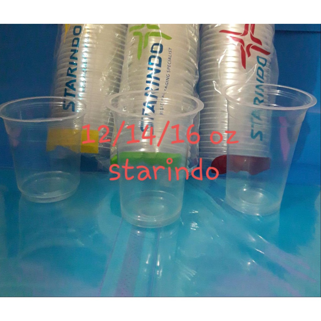 PROMO!!! Cup gelas Plastik Starindo 16oz Tanpa Tutup/Cup Plastik/Gelas Cup/Cup Gelas