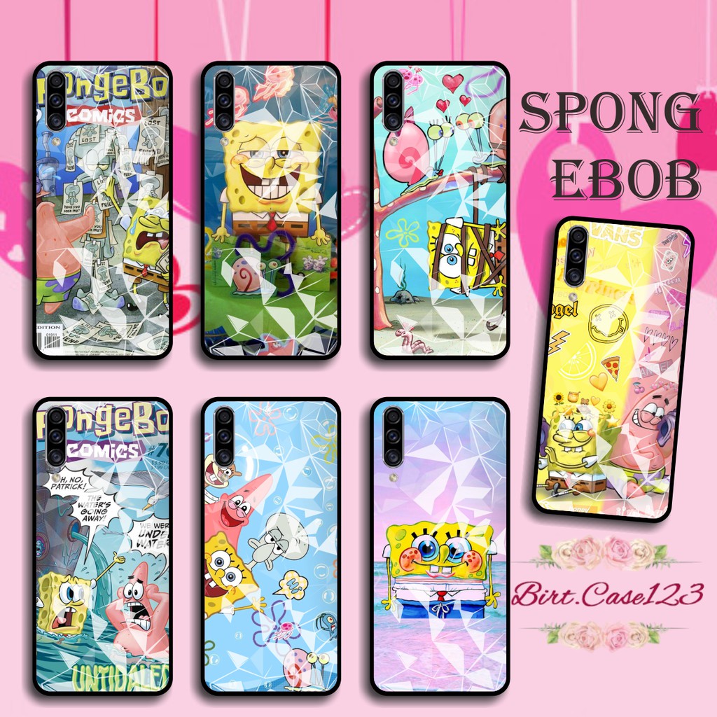 softcase diamond gambar SPONGEBOB oppo vivo samsung iphone realme all type BC529