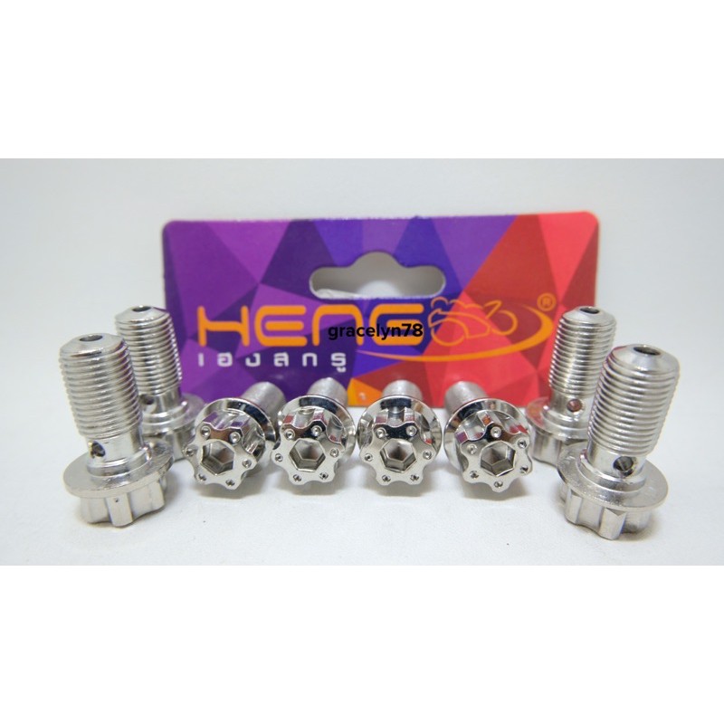 baut probolt HENG gold dan silver  flower belimbing h4 selang rem ke kaliper drat halus 1.10 GARANSI ORIGINAL GARANSI UANG KEMBALI