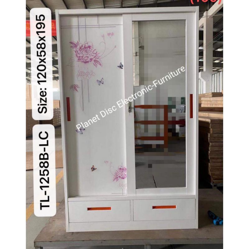 Lemari Pakaian Sliding Plat Besi Lemari Baju Lemari anti rayap Lemari Tahan Air