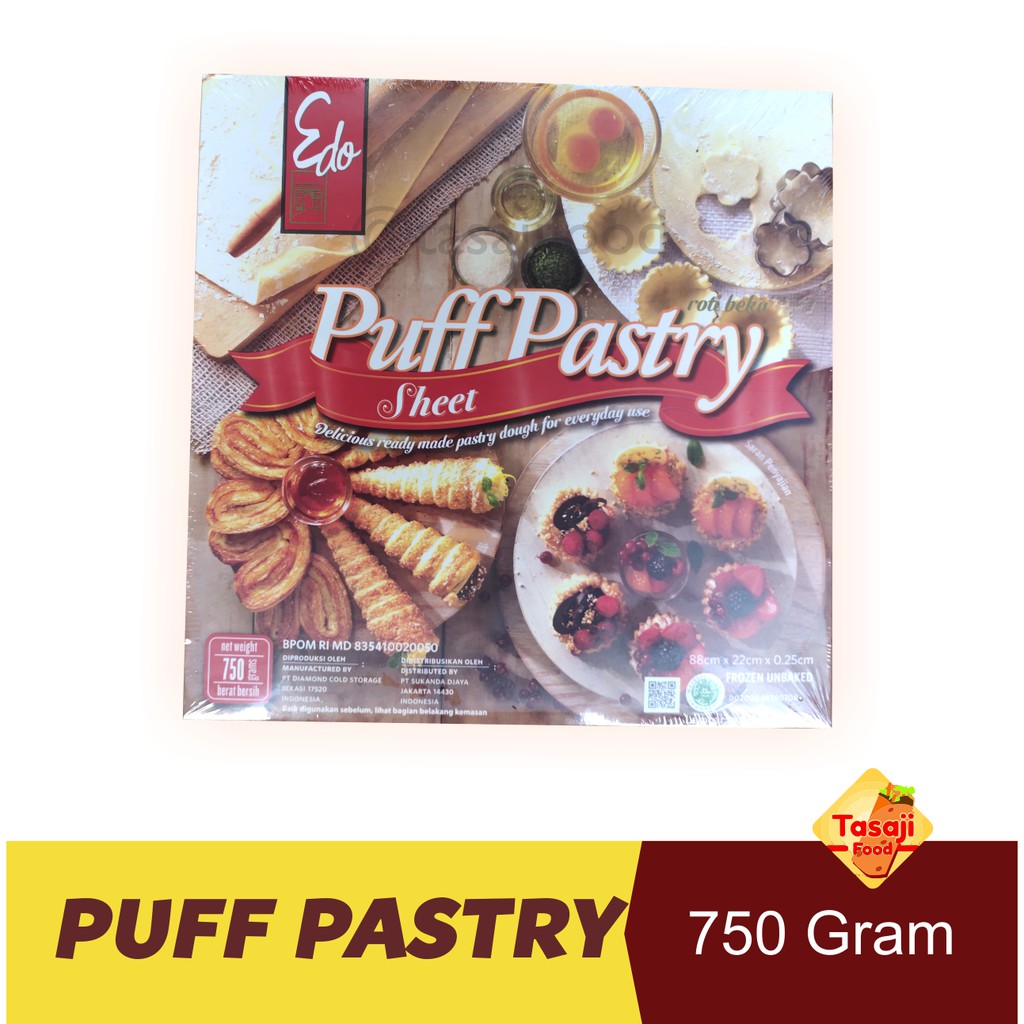 

New Edo Puff Pastry 750 gr Kulit Pastry Zuppa Frozen