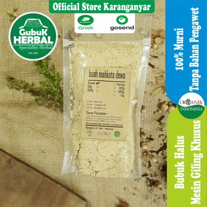 

BUBUK BUAH MAHKOTA DEWA 100 gr - Phaleria Macrocarpa - HALUS - ASLI - TANPA CAMPURAN