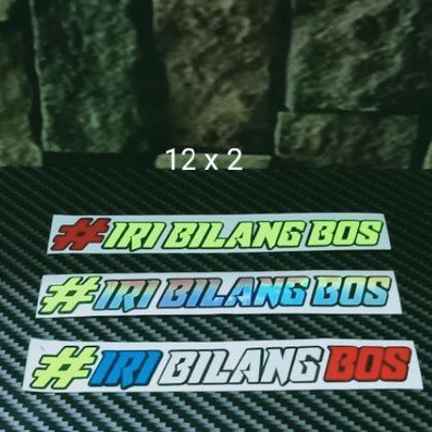 STICKER IRI BILANG BOS