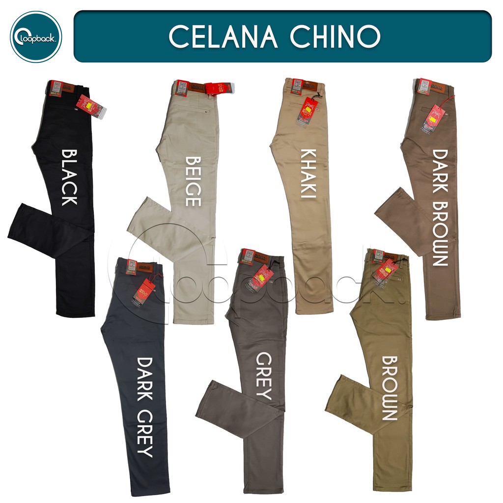 Celana Chino Slim Fit Gold Smith | Celana Panjang Pria Black/Hitam