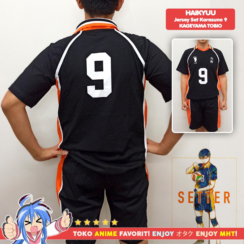 Haikyuu Karasuno Jersey No. 9 : Kageyama Tobio Kostum Cosplay