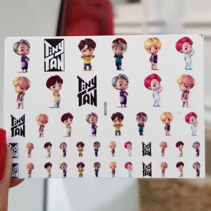 KPOP Water Transfer Nail Stickers Nail Decals Stiker Kuku Decal