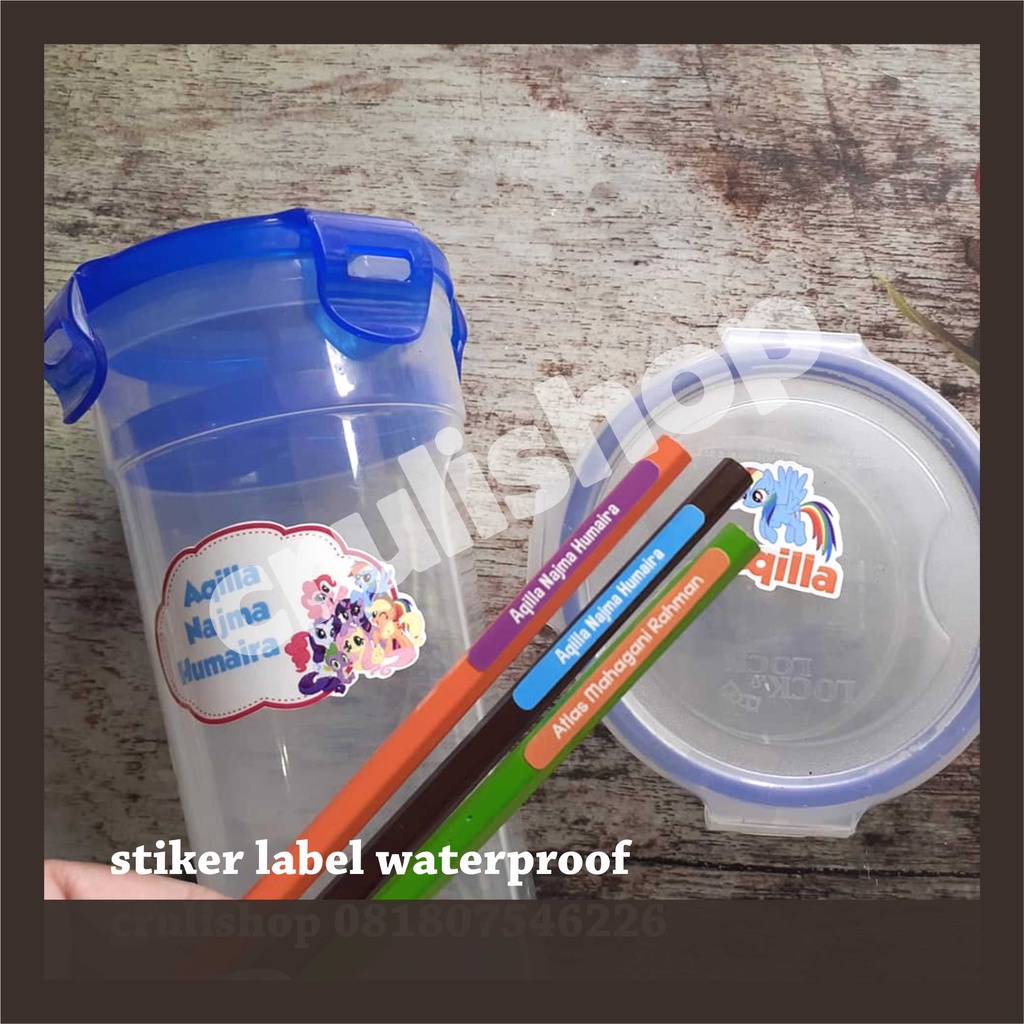 

Stiker label waterproof little pony isi 90-100pcs