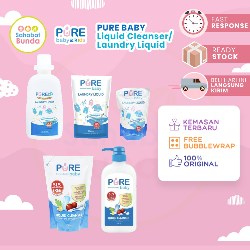 PURE BB BABY Liquid Cleanser / Laundry Reffil 700ml Bottle 850ml