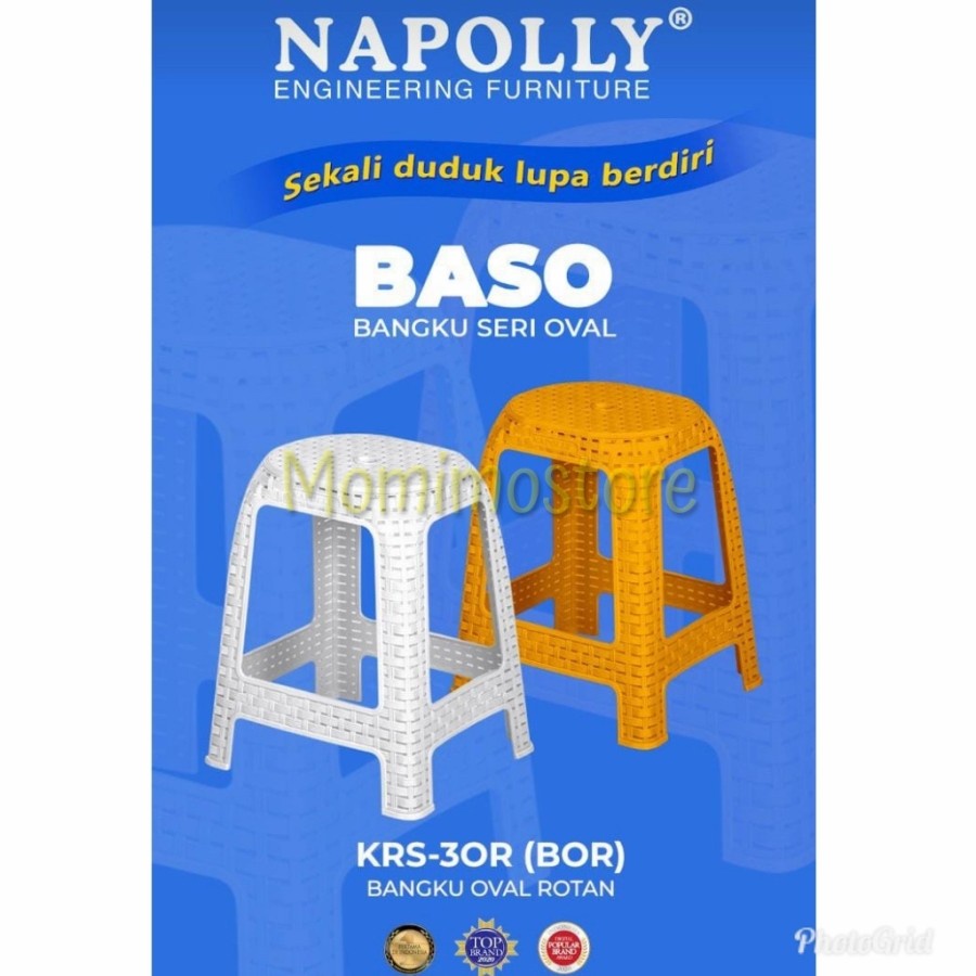 KURSI BASO NAPOLLY PLASTIK KURSI MAKAN KURSI KANTIN KURSI BASO PUTIH