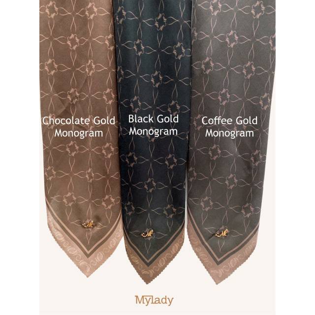 My Lady Monogram Gold Premium Series scarf