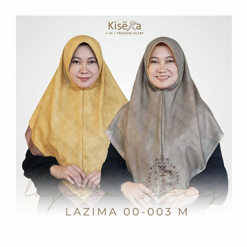 HIJAB SEGI EMPAT / SCARF / KERUDUNG BERGO DOUBLE SIDE PRINTING BAHAN  PREMIUM VOAL DOFF LAZIMA 03 M