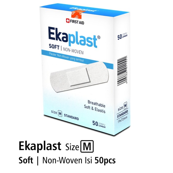 Plester Luka Non Woven Ekaplast Soft M Onemed Box Isi 50 Strip OJ2