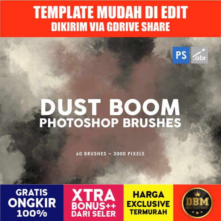 60 Dust Boom - Photoshop Stamp Brushes