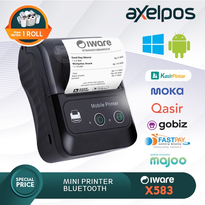 PRINTER BLUETOOTH MINI THERMAL KASIR X-583